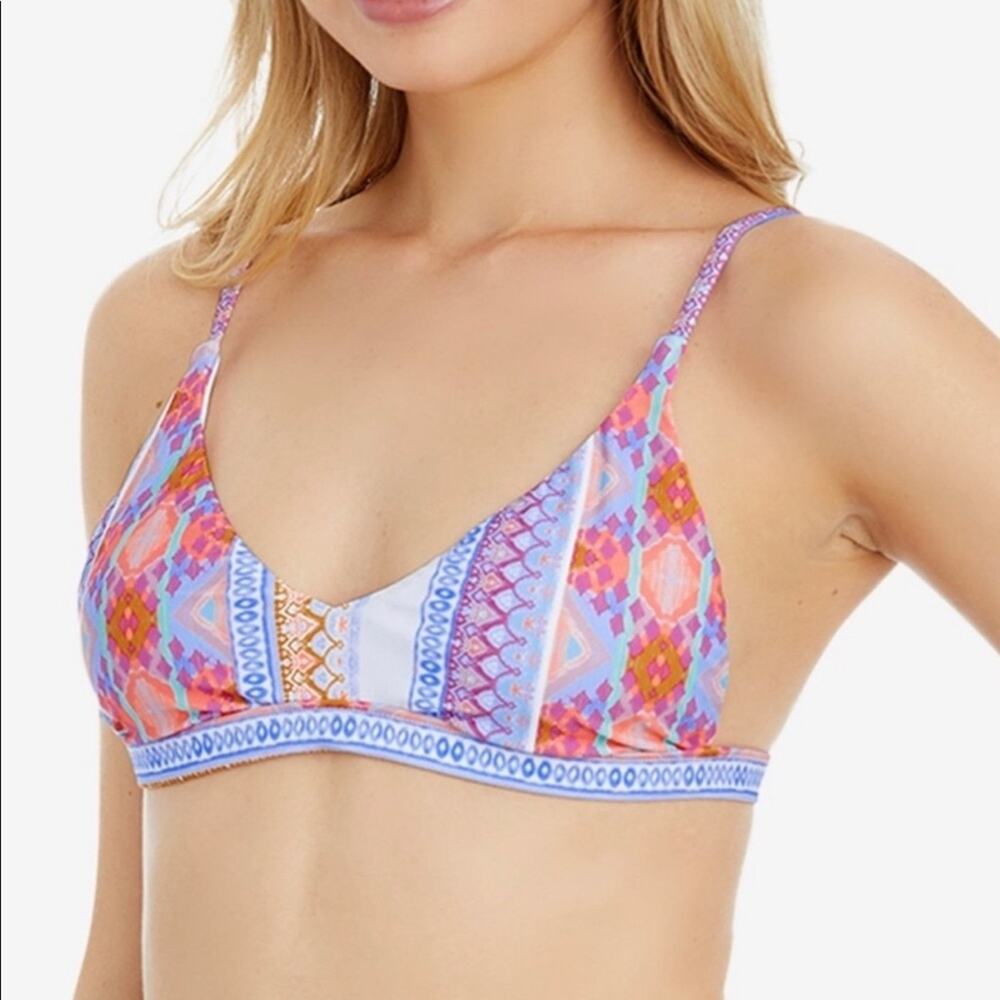 RAISINS Bikini Top Swim Seashells Bra Tie Top Beach Surf Pool NWT Size Medium